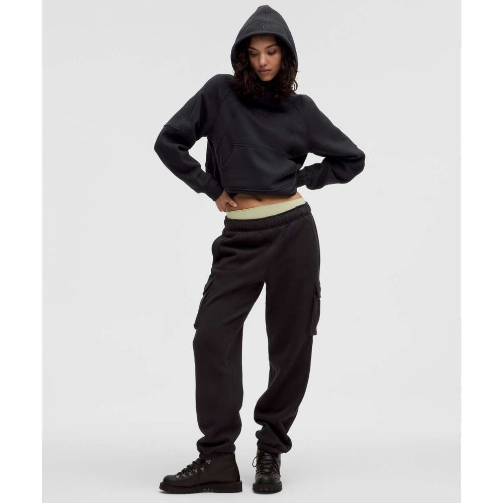 NWT Lululemon Scuba Oversized Hoodie Graphic Black Athleisure Sports Size XS/S - Picture 2 of 5